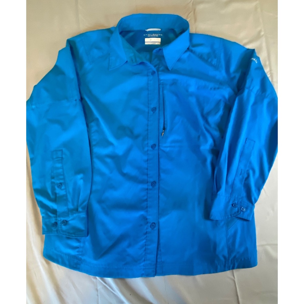 Columbia Women's Bright Blue Button-Down Shirt